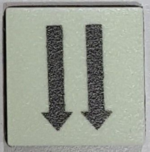 PHOTOLUMINESCENT 2 DOWN ARROWS SIGN The Liberty Line PHOTOLUMINESCENT 2 DOWN ARROWS SIGN The Liberty Line