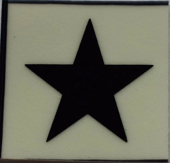 GLOW IN DARK STAR EMERGENCY MARKING SIGN GLOW IN DARK STAR EMERGENCY MARKING SIGN