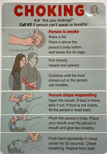 Restaurant CHOKING STICKER Restaurant CHOKING STICKER