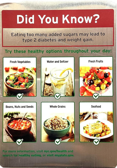 NYC HEALTHY EATING SIGN sign- NYC restaurant sign NYC HEALTHY EATING SIGN sign- NYC restaurant sign