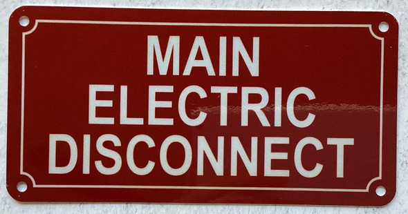 Main electric Disconnect sign Main electric Disconnect sign