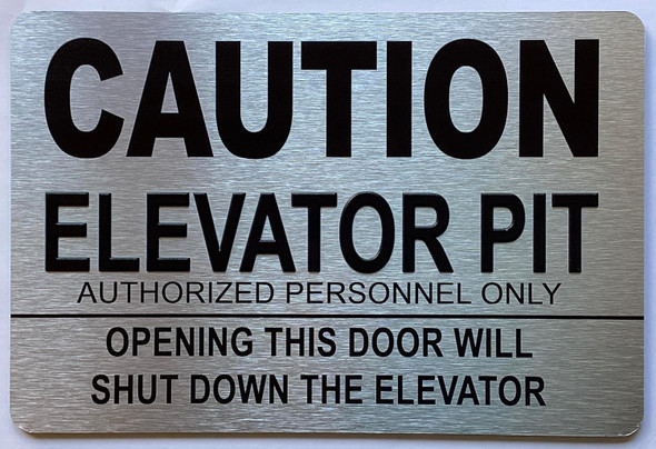 Caution Elavtor Pit sign with Raised letters/Image Includes Red Adhesive pad for Easy Installation Caution Elavtor Pit sign with Raised letters/Image Includes Red Adhesive pad for Easy Installation