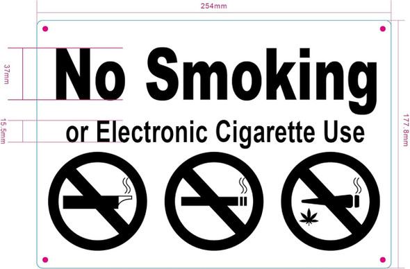 NYC No smoking or electronic cigarette use HPD Signage NYC No smoking or electronic cigarette use HPD Signage