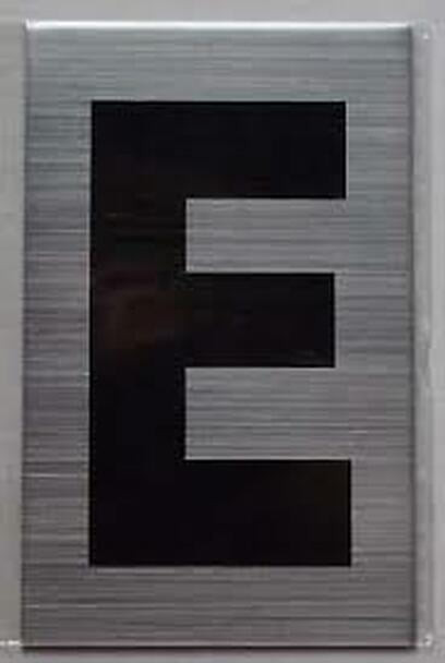 Apartment Number SignLetter E  - Porte D'argent line Apartment Number SignLetter E  - Porte D'argent line