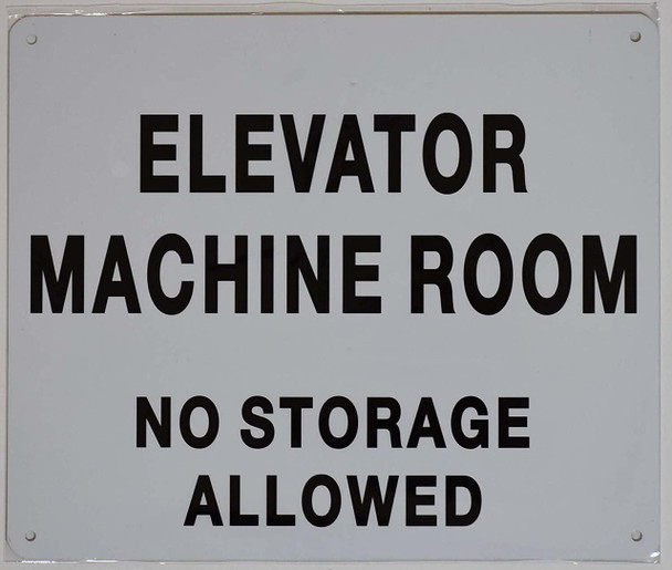 Elevator Machine Room-NO Storage Allowed