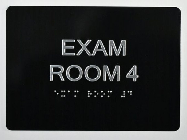 EXAM Room 4 Sign-Tactile Signs  with Tactile Text and Braille Sign-Tactile Signs EXAM Room 4 Sign-Tactile Signs  with Tactile Text and Braille Sign-Tactile Signs