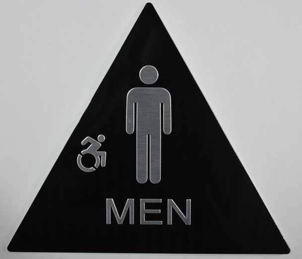 CA Men Restroom accessible Sign-Braille Sign with Raised Tactile Graphics and Letters CA Men Restroom accessible Sign-Braille Sign with Raised Tactile Graphics and Letters