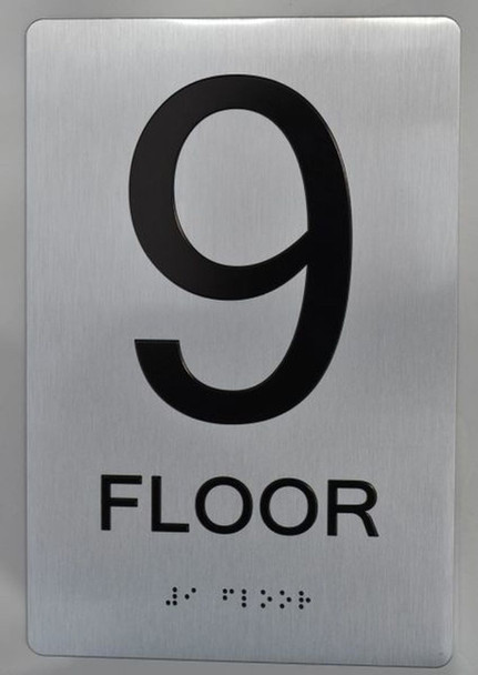 9th Floor Sign-Tactile Signs 9th Floor Sign-Tactile Signs