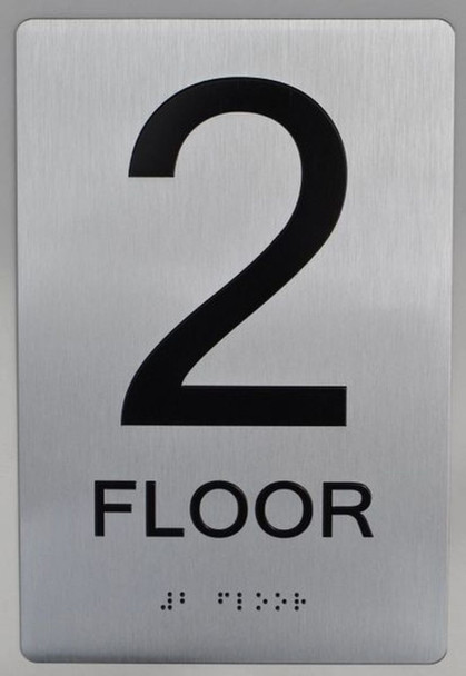 2nd Floor Sign-Tactile Signs 2nd Floor Sign-Tactile Signs