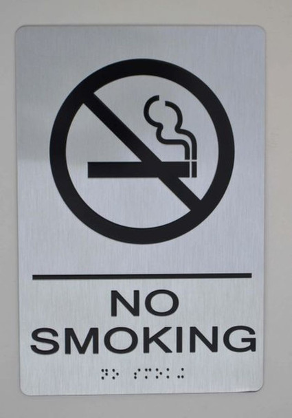 NO SMOKING Sign-Tactile Signs  - NO SMOKING Sign-Tactile Signs  -