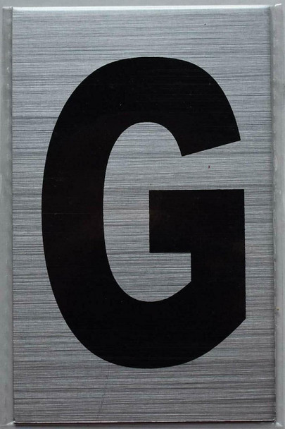 Apartment Number SignLetter G  - Porte D'argent line Apartment Number SignLetter G  - Porte D'argent line