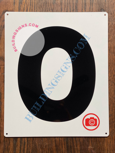 NUMBER 0 SignWHITE