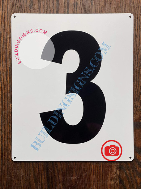 Large Number 3 Sign -Metal SignParking LOT Number Sign Large Number 3 Sign -Metal SignParking LOT Number Sign