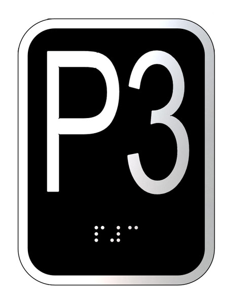 Elevator floor number P3 sign- Elevator Jamb Plate P3 Elevator floor number P3 sign- Elevator Jamb Plate P3
