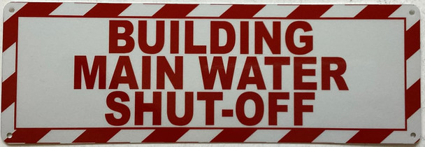 BUILDING MAIN WATER SHUT-OFF SIGN