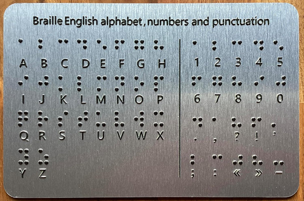 BRAILLE ALPHABET & WORDS BOARD WITH STURDY RAISED DOTS