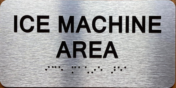 ICE MACHINE AREA SIGN WITH RAISED LETTERS