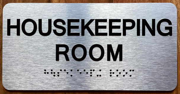 HOUSEKEEPING ROOM SIGN WITH RAISED LETTERS