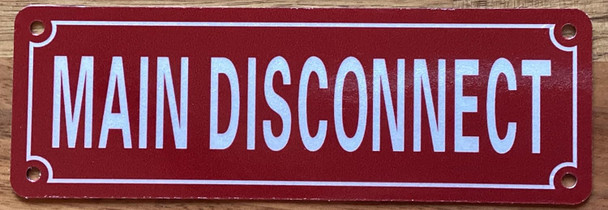 MAIN DISCONNECT SIGN