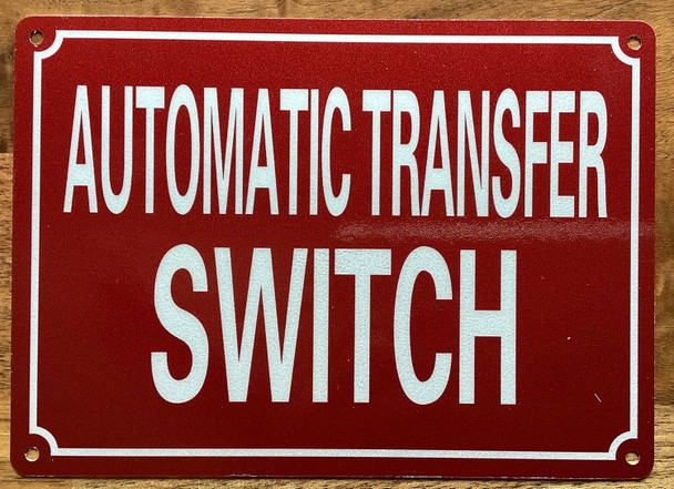 AUTOMATIC TRANSFER SWITCH SIGN