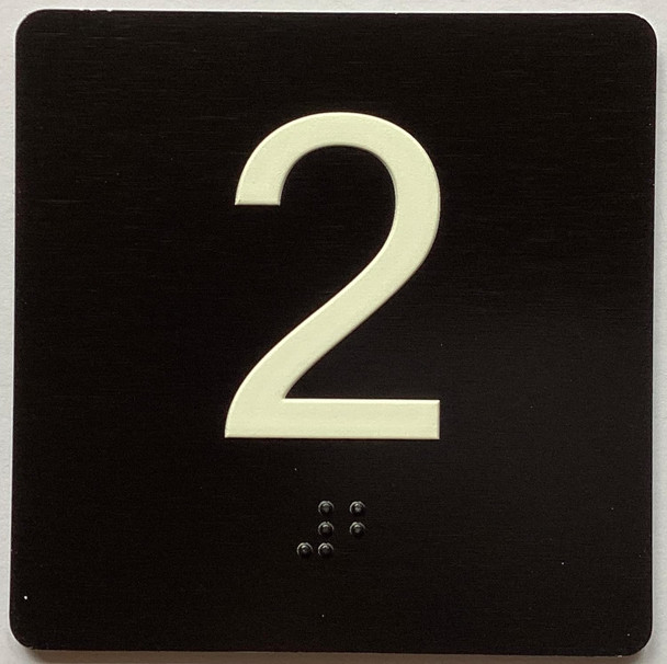 ELEVATOR FLOOR NUMBER THE LEXINGTON AVE LINE (2ND FLOOR) SIGN