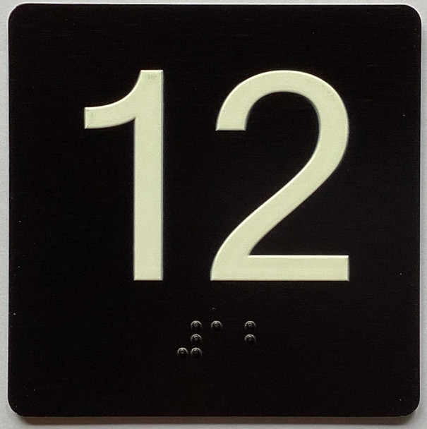ELEVATOR FLOOR NUMBER THE LEXINGTON AVE LINE (12TH FLOOR) SIGN