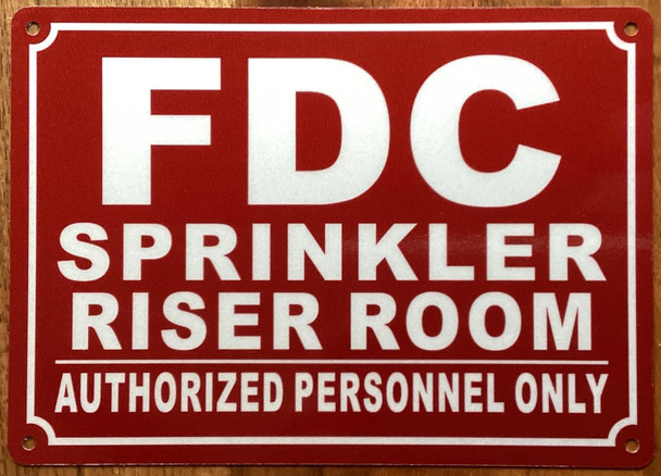 FDC SPRINKLER RISER ROOM SIGN