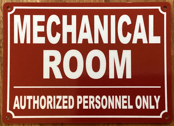 MECHANICAL ROOM SIGN