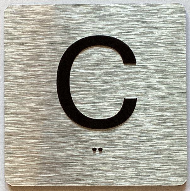 Elevator Floor Number / Elevator Jamb Plate C Sign