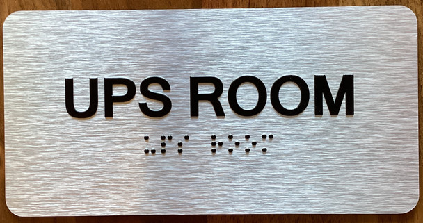 UPS Room Sign with Raised Letters & Grade 2 Sign