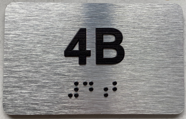 APT# 4B SILVER Sign