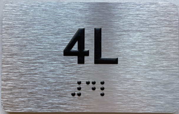 APT# 4L SILVER Sign
