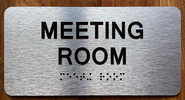 The Meeting Room Sign with Raised Letters & Grade 2 Sign