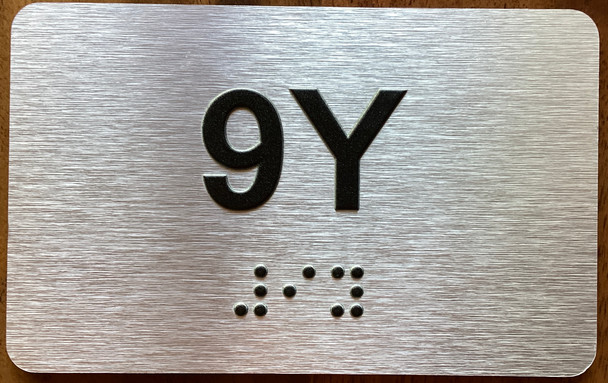 Apartment Number 9Y Sign