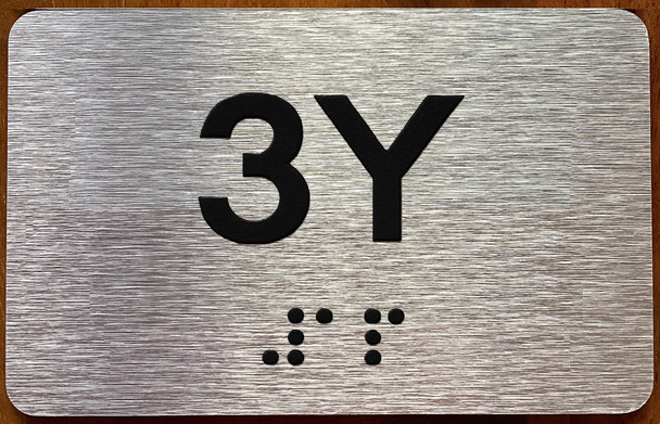 Apartment Number 3Y Sign