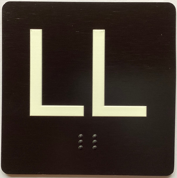 LL Sign with Raised Letters Sign