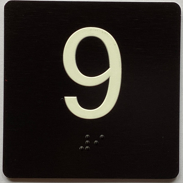 9 Sign with Raised Letters Sign