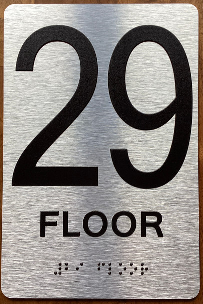 Floor 30 Sign with Raised Letters Sign