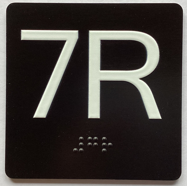 7R Elevator Jamb Plate Sign
