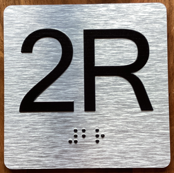 2R Elevator Jamb Plate Sign