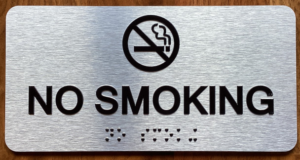 No Smoking With Sign with Raised Letters Sign
