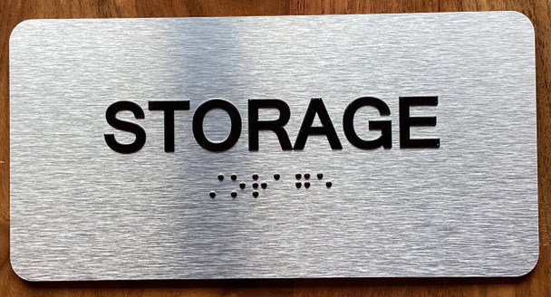 Storage With Sign with Raised Letters Sign