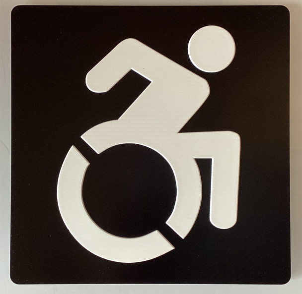 Accessible Symbol With Sign with Raised Letters Sign