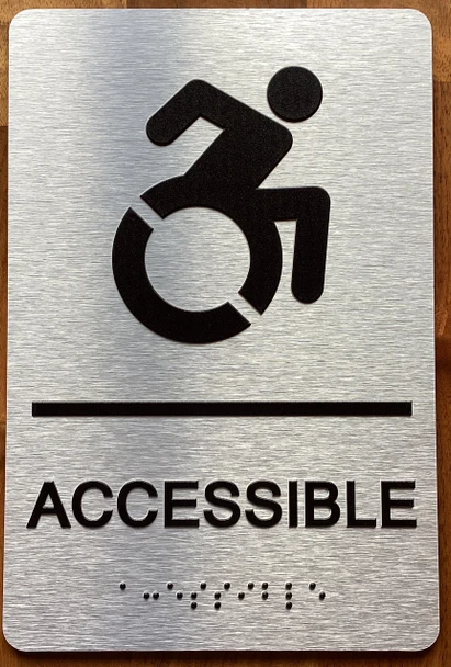 Accessible With Sign with Raised Letters Sign