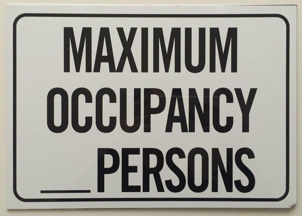 Maximum Occupancy Persons Maximum Occupancy Persons