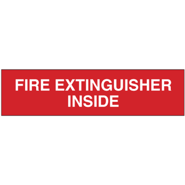 FIRE Extinguisher Inside Fire Deparment Sign FIRE Extinguisher Inside Fire Deparment Sign