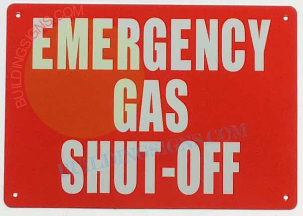 EMERGENCY GAS SHUT OFF EMERGENCY GAS SHUT OFF