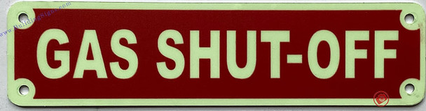 Photoluminescent GAS SHUT-OFF/GLOW IN DARK GAS SHUT-OFF Photoluminescent GAS SHUT-OFF/GLOW IN DARK GAS SHUT-OFF