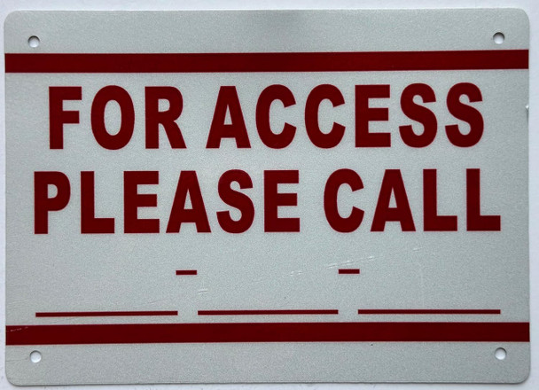 FOR ACCESS PLEASE CALL FOR ACCESS PLEASE CALL
