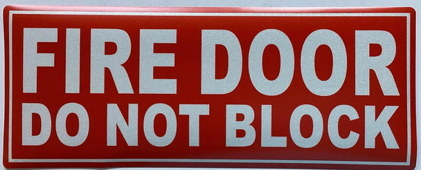 FIRE DOOR DO NOT BLOCK Decal Sticker FIRE DOOR DO NOT BLOCK Decal Sticker
